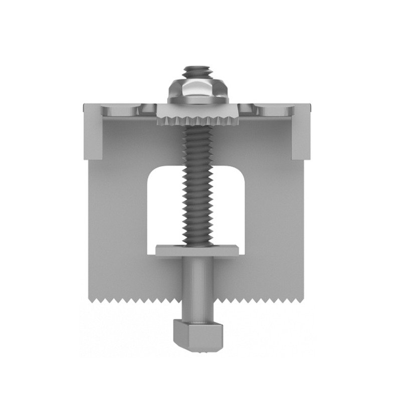 thumbnail image 2 of Solar Panel End Clamps – 4-Pack, Aluminium, For 35mm Module Frame Height, Includes M8 Screws & Hardware 2 of 5